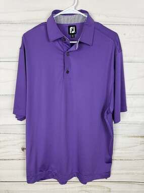 FootJoy Golf Polo Shirt Purple Men's Size Large